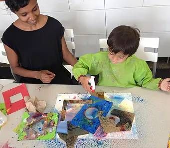 Kids get creative at drop-in arts and crafts center