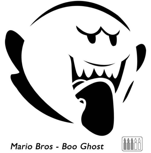mario ghost stencil